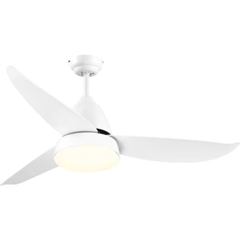 HOMCOM Ventilatore Da Soffitto 3 Lame Con Luce LED E Telecomando Incluso, 6 Velocità, Per Interni, Φ122x45cm, Bianco 3 HOMCOM Ventilatore Da Soffitto 3 Lame Con Luce LED E Telecomando Incluso, 6 Velocità, Per Interni, Φ122x45cm, Bianco