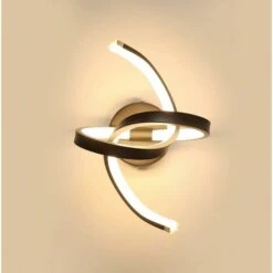 Applique Da Parete Per Interni, Applique A LED Di Design Curvi Da 16W, Moderna Lampada Da Parete In Acrilico Per Camera Da Letto, Soggiorno, Hotel, Scala, Corridoio, Bianco Caldo 3000K [Classe Di Effi