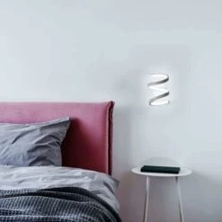 Applique Da Parete A LED Moderna, Applique Da Parete A LED Bianco Iteddo 6500K, Applique Da Parete Per Interni Da 18 W, Applique A Spirale Bianca Per Camera Da Letto, Soggiorno, Cucina, Corridoio -Negozio al dettaglio Paulmann 55391514 3