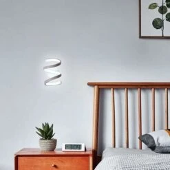 Applique Da Parete A LED Moderna, Applique Da Parete A LED Bianco Iteddo 6500K, Applique Da Parete Per Interni Da 18 W, Applique A Spirale Bianca Per Camera Da Letto, Soggiorno, Cucina, Corridoio -Negozio al dettaglio Paulmann 55391514 4