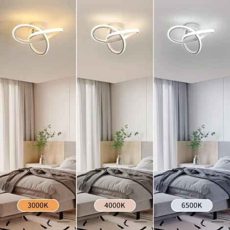 Plafoniera A LED, Lampada Da Soffitto In Acrilico 22W, Plafoniera Dimmerabile 3000K/4000K/6000K Per Cucina, Soggiorno, Camera Da Letto, Diametro 24 Cm 5 Plafoniera A LED, Lampada Da Soffitto In Acrilico 22W, Plafoniera Dimmerabile 3000K/4000K/6000K Per Cucina, Soggiorno, Camera Da Letto, Diametro 24 Cm - immagine 3