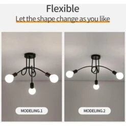 Plafoniera Moderna, Plafoniere In Ferro Vintage E27, Lampadario Led 3 Luci Per Cucina, Ristorante, Soggiorno -Negozio al dettaglio Paulmann 55391549 4