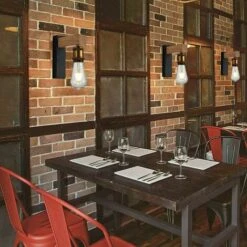 HIASDFLS Applique Interna, Lampada Da Parete In Legno E27 Vintage Retrò Muro Interno Applique Per La Casa Di Campagna Sala Da Pranzo Soggiorno 10 HIASDFLS Applique Interna, Lampada Da Parete In Legno E27 Vintage Retrò Muro Interno Applique Per La Casa Di Campagna Sala Da Pranzo Soggiorno -Negozio al dettaglio Paulmann 55528496 4