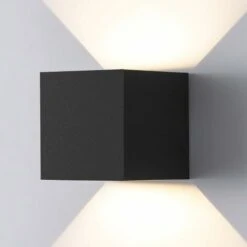 Lampada Da Parete A LED Da 1 Confezione Per Interni, Applique Da Parete, Lampada Da Parete Nera Moderna, Illuminazione In Alluminio Da 12 W Per Soggiorno, Camera Da Letto, Bagno, Cucina, Bianco Caldo