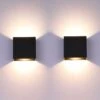 Lampada Da Parete A LED Da 2 Pezzi Lampada Da Parete Per Interni In Alto E In Basso Lampada Da Parete Nera Moderna Illuminazione In Alluminio Da 6 W Per Soggiorno, Camera Da Letto, Bagno, Cucina, Bian -Negozio al dettaglio Paulmann 55552342 1