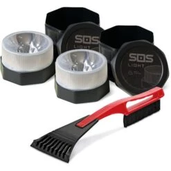 Set 2 Unità SOS LIGHT - Luce Di Emergenza, Segnale Di Presentazione Pericolo V16, DGT Approvato V16 - In Caso - Autonomo O Collegamento A Take
