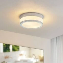 Lindby Flavi Plafoniera Da Bagno, Ø 23 Cm, Cromo -Negozio al dettaglio Paulmann 5612647 3