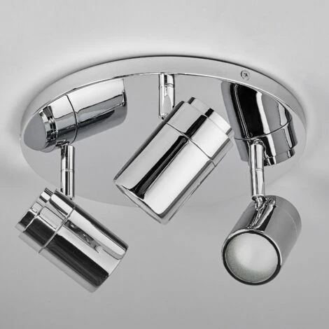 Lindby Base Con Faretti Dejan Cromo A 3 Luci 4 Lindby Base Con Faretti Dejan Cromo A 3 Luci - immagine 2