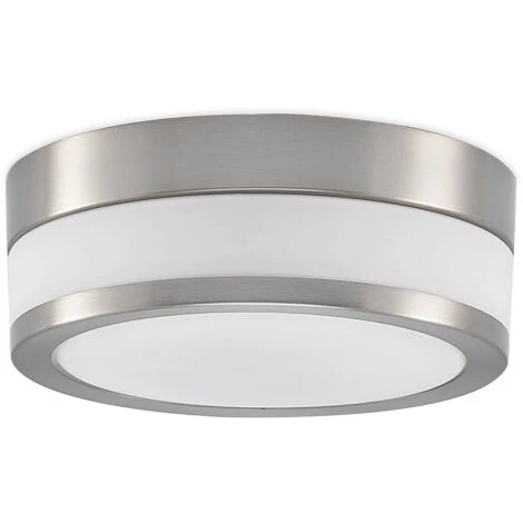 Lindby Flavi Plafoniera Da Bagno, Ø 23 Cm, Nichel 7 Lindby Flavi Plafoniera Da Bagno, Ø 23 Cm, Nichel - immagine 5