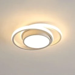Plafoniera LED, Plafoniera Soffitto Rotondo, Bianco Caldo 3500K 32W 2500lm, Lampada Da Soffitto LED Moderna Per Corridoio Cucina Bagno Camera Da Letto Soggiorno, Dia 28cm