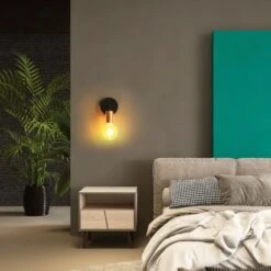 2 Pezzi Applique Da Parete Per Interni, Mini Applique Da Parete Industriale, Lampada In Ferro E27 Non Contiene Lampadina, Per La Decorazione Del Soggiorno Della Camera Da Letto Del Ristorante -Negozio al dettaglio Paulmann 56197321 5