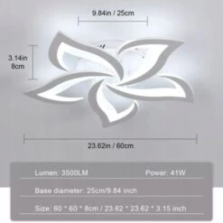 Plafoniera Moderna A LED Dimmerabile Con Telecomando, Plafoniera A Forma Di Fiore Per Soggiorno, Camera Da Letto, Cucina, Corridoio, Balcone, Sala Da Pranzo, Bianco -Negozio al dettaglio Paulmann 56521345 3