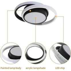 Plafoniera A LED Rotonda, Lampada Da Soffitto Moderna 32W 2350LM, Plafoniera A LED Per Interni Per Scale Da Cucina In Corridoio, Luce Bianca Itedda 6500K Diametro 27cm [Classe Di Efficienza Energetica -Negozio al dettaglio Paulmann 56521421 5