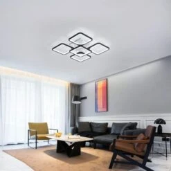 Plafoniera Moderna A LED, Lampada Da Soffitto Design Quadrato Nero 75W, Lampadari Da Soggiorno A Luce Bianca Itedda 6500K Illuminazione A Soffitto Per Interni Per Camera Da Letto, Studio, Cucina -Negozio al dettaglio Paulmann 56521427 3