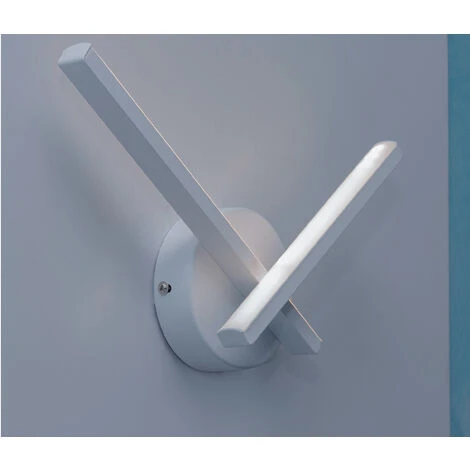 Applique Led SMD Interno Bianco 10W Luce Fredda Moderno Minimal Lampada Incrocio 6 Applique Led SMD Interno Bianco 10W Luce Fredda Moderno Minimal Lampada Incrocio - immagine 4