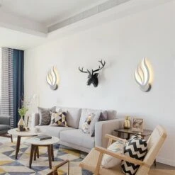 Applique LED, 14W Forma Di Foglia Creativa Lampada Muro Interno, 1100LM Lampada Da Parete In Acrilico Moderna Per Camera Da Letto, Corridoio, Soggiorno, Scale, Studio, 3500K -Negozio al dettaglio Paulmann 57665849 4