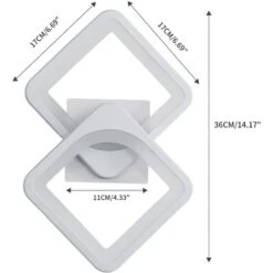 Applique Da Parete Interno 24w, Lampada Da Parete LED Bianco Freddo, 6000K 2400LM Forma Convertibile, Per Interno Scale Soggiorno Camera Letto -Negozio al dettaglio Paulmann 57665858 5