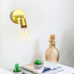 2PCS Applique Da Parete In Ferro Metallo Lampada Da Parete Regolabile Ad Angolo Applique Parete Retrò Creativo Per Bar Caffetteria Oro -Negozio al dettaglio Paulmann 57752940 3