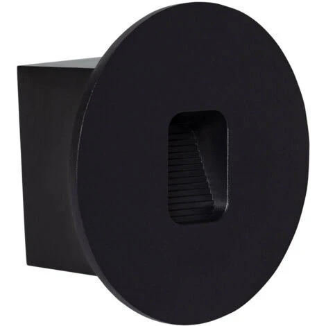 Segnapasso Da Esterno LED 2W Da Incasso A Parete Circolare Nero Grasset Bianco Naturale 4000K 50 Mm 5 Segnapasso Da Esterno LED 2W Da Incasso A Parete Circolare Nero Grasset Bianco Naturale 4000K 50 Mm - immagine 3