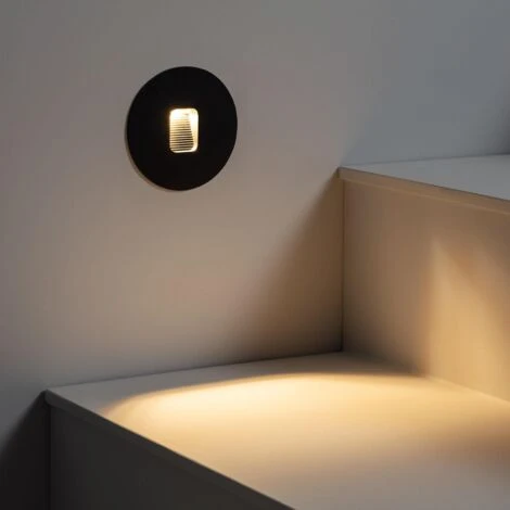 Segnapasso Da Esterno LED 2W Da Incasso A Parete Circolare Nero Grasset Bianco Naturale 4000K 50 Mm 7 Segnapasso Da Esterno LED 2W Da Incasso A Parete Circolare Nero Grasset Bianco Naturale 4000K 50 Mm - immagine 5