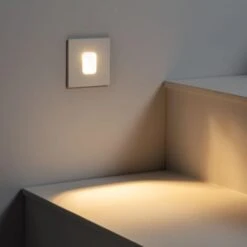 Segnapasso Da Esterno LED 2W Da Incasso A Parete Quadrato Bianco Grasset Bianco Caldo 2700K 50 Mm -Negozio al dettaglio Paulmann 58115147 5