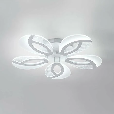 Plafoniera A LED, Lampada Da Soffitto 60W 5400 LM A Forma Di Fiore A 5 Bracci, Moderna Plafoniera A LED Bianca Itedda 6000K Per Showroom, Soggiorno E Camera Da Letto 3 Plafoniera A LED, Lampada Da Soffitto 60W 5400 LM A Forma Di Fiore A 5 Bracci, Moderna Plafoniera A LED Bianca Itedda 6000K Per Showroom, Soggiorno E Camera Da Letto