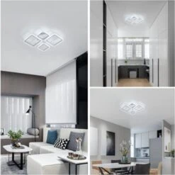 Plafoniera A LED, Lampada Da Soffitto In Acrilico Da 48 W, Lampadario A Soffitto Quadrato Moderno Di Diametro 70 Cm Per Soggiorno E Camera Da Letto Cucina (bianco Iteddo 6500 K) -Negozio al dettaglio Paulmann 58176977 4