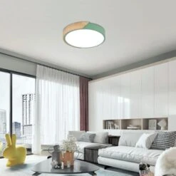 Plafoniera Rotonda Monocromatica Plafoniera Nordica Creativa Plafoniera A LED In Legno Massello Ultrasottile Da 5 Cm Per Soggiorno Camera Da Letto Corridoio Balcone Studio -Negozio al dettaglio Paulmann 58177040 4