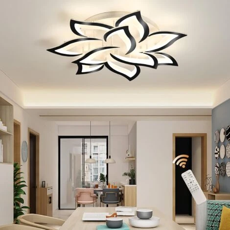 Plafoniera LED Dimmerabile, Plafoniera Moderna Da Incasso A 10 Petali, Plafoniera Moderna A Forma Di Fiore In Acrilico Lampadario Illuminazione Per Camera Da Letto Soggiorno Sala Da Pranzo (70W, Bordo 4 Plafoniera LED Dimmerabile, Plafoniera Moderna Da Incasso A 10 Petali, Plafoniera Moderna A Forma Di Fiore In Acrilico Lampadario Illuminazione Per Camera Da Letto Soggiorno Sala Da Pranzo (70W, Bordo - immagine 2