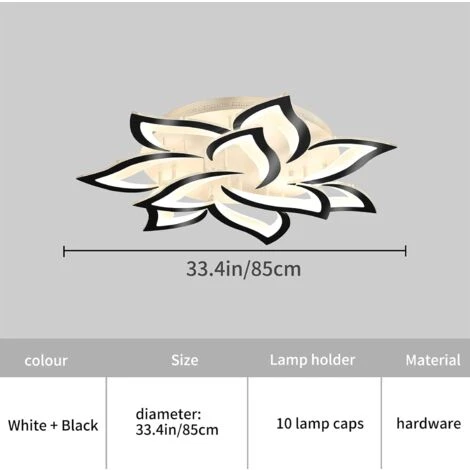 Plafoniera LED Dimmerabile, Plafoniera Moderna Da Incasso A 10 Petali, Plafoniera Moderna A Forma Di Fiore In Acrilico Lampadario Illuminazione Per Camera Da Letto Soggiorno Sala Da Pranzo (70W, Bordo 7 Plafoniera LED Dimmerabile, Plafoniera Moderna Da Incasso A 10 Petali, Plafoniera Moderna A Forma Di Fiore In Acrilico Lampadario Illuminazione Per Camera Da Letto Soggiorno Sala Da Pranzo (70W, Bordo - immagine 5
