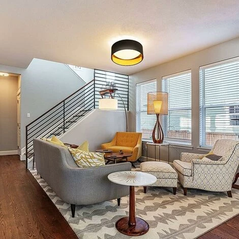 Plafoniera Moderna A LED Rotonda 12W 1000LM, Plafoniera Con Paillettes Nere E Dorate 3000K, Lampada Da Soffitto Con Lampadario Effetto Cielo Stellato A LED Per Bambini Per Soggiorno, Camera Da Letto ( 4 Plafoniera Moderna A LED Rotonda 12W 1000LM, Plafoniera Con Paillettes Nere E Dorate 3000K, Lampada Da Soffitto Con Lampadario Effetto Cielo Stellato A LED Per Bambini Per Soggiorno, Camera Da Letto ( - immagine 2