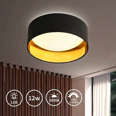 Plafoniera Moderna A LED Rotonda 12W 1000LM, Plafoniera Con Paillettes Nere E Dorate 3000K, Lampada Da Soffitto Con Lampadario Effetto Cielo Stellato A LED Per Bambini Per Soggiorno, Camera Da Letto ( 6 Plafoniera Moderna A LED Rotonda 12W 1000LM, Plafoniera Con Paillettes Nere E Dorate 3000K, Lampada Da Soffitto Con Lampadario Effetto Cielo Stellato A LED Per Bambini Per Soggiorno, Camera Da Letto ( - immagine 4