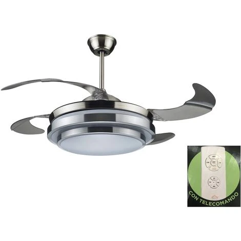 Ventilatore Da Soffitto 4 Pale A Scomparsa Richiudibili DCG VECRD47TL Luce Telecomando 4 Ventilatore Da Soffitto 4 Pale A Scomparsa Richiudibili DCG VECRD47TL Luce Telecomando - immagine 2