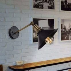 Applique Industriale Retrò, Lampada Da Parete Con Paralume In Metallo Nero Ombrello, Diametro 22cm (lampadina Non Inclusa) -Negozio al dettaglio Paulmann 59617885 4