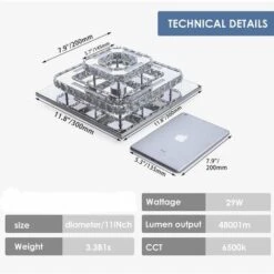 Plafoniera Cristallo A LED, 36W Lampadario Cristallo Moderna, Integrati Lampada Da Soffitto Per Soggiorno Camera Da Letto 6000K 30CM (Luce Bianca Fredda) 10 Plafoniera Cristallo A LED, 36W Lampadario Cristallo Moderna, Integrati Lampada Da Soffitto Per Soggiorno Camera Da Letto 6000K 30CM (Luce Bianca Fredda) -Negozio al dettaglio Paulmann 59618088 4