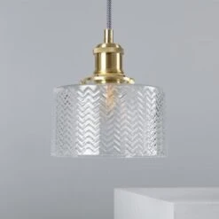 Lampada A Sospensione Vetro Matisse Dorato