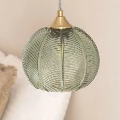 Lampada A Sospensione Vetro Klimt Verde