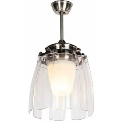 QAZQA Ventilatori Da Soffitto Wings - Moderno - Vetro,Plastico,Acciaio - Acciaio/Bianco/Trasparente - Tondo Max. 1 X Watt -Negozio al dettaglio Paulmann 60933825 3