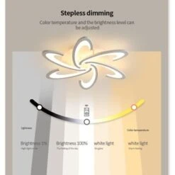 Moderna Plafoniera LED Dimmerabile, 54W Lampada Da Soffitto Forma Di Fiore Design, Metallo Acrilico Petalo Lampadario A 6 Teste Con Telecomando Per Camera Da Letto, Soggiorno, Sala Da Pranzo … (70cm) -Negozio al dettaglio Paulmann 61114616 3
