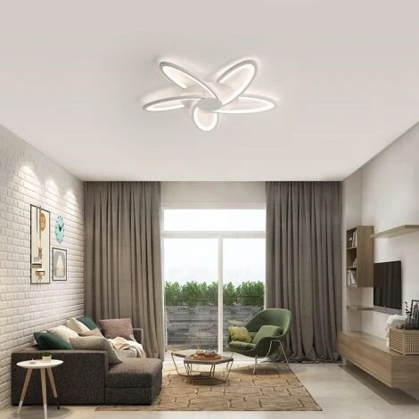 Plafoniera Led Moderna Dimmerabile Con Telecomando 30W Bianco Acrilico Design A Petalo Lampada Soffitto Moderna 3000K-6500K Plafoniera Led Per Camera Da Letto, Soggiorno, Sala, Pranzo, Corridoio 4 Plafoniera Led Moderna Dimmerabile Con Telecomando 30W Bianco Acrilico Design A Petalo Lampada Soffitto Moderna 3000K-6500K Plafoniera Led Per Camera Da Letto, Soggiorno, Sala, Pranzo, Corridoio - immagine 2