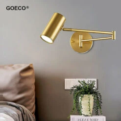 Applique Da Parete A LED, Lampada Da Parete Moderna A LED, Illuminazioni Per Pareti Dorata Regolabile, Illuminazione Da Comodino Studio Soggiorno Camera Da Letto
