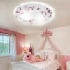 Lampada Da Soffitto Lampada Da Soffitto A LED Per Bambini Lampada Da Soffitto Per Ragazze Cameretta Rotonda, Vetro Unicorno Stelle Bianco Rosa, 16W 960lm Bianco Caldo, D 30 Cm -Negozio al dettaglio Paulmann 63599863 1
