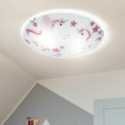 Lampada Da Soffitto Lampada Da Soffitto A LED Per Bambini Lampada Da Soffitto Per Ragazze Cameretta Rotonda, Vetro Unicorno Stelle Bianco Rosa, 16W 960lm Bianco Caldo, D 30 Cm -Negozio al dettaglio Paulmann 63599863 5