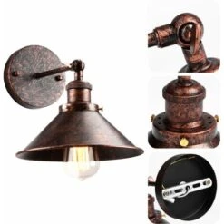 2X Lampada Da Parete Interni, Industriale Stile Applique Con Ø22cm Paralume, Illuminazione Da Parete Regolabile 180° Per Soggiorno Camera Da Letto Corridoio (Rosta Rossa) 10 2X Lampada Da Parete Interni, Industriale Stile Applique Con Ø22cm Paralume, Illuminazione Da Parete Regolabile 180° Per Soggiorno Camera Da Letto Corridoio (Rosta Rossa) -Negozio al dettaglio Paulmann 63686280 4
