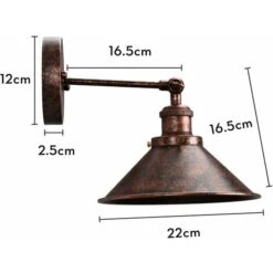 2X Lampada Da Parete Interni, Industriale Stile Applique Con Ø22cm Paralume, Illuminazione Da Parete Regolabile 180° Per Soggiorno Camera Da Letto Corridoio (Rosta Rossa) 11 2X Lampada Da Parete Interni, Industriale Stile Applique Con Ø22cm Paralume, Illuminazione Da Parete Regolabile 180° Per Soggiorno Camera Da Letto Corridoio (Rosta Rossa) -Negozio al dettaglio Paulmann 63686280 5