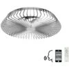 Mantra Himalaya Plafoniera LED Dimmerabile E Ventola CC Da 35 W, Telecomando, APP E Controllo Vocale Alexa/Google, Argento -Negozio al dettaglio Paulmann 64458246 1