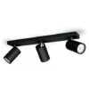 Philips Kosipo Faretto 3 Luci Nero In Metallo Attacco Gu10 Living -Negozio al dettaglio Paulmann 64698351 1