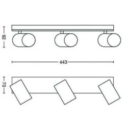 Philips Kosipo Faretto 3 Luci Nero In Metallo Attacco Gu10 Living -Negozio al dettaglio Paulmann 64698351 4