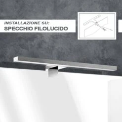 Applique Led Specchio Bagno L. 50 Cm Luce Naturale 4000K In Abs Cromo -Negozio al dettaglio Paulmann 6510016 4