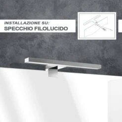 Applique Led Specchio Bagno L. 30 Cm Luce Naturale 4000K In Abs Cromo -Negozio al dettaglio Paulmann 6510245 4